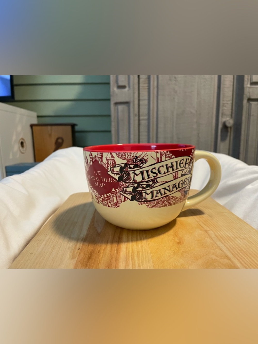*EUC* HARRY POTTER Marauder’s Map - 24 oz Ceramic Soup/Coffee/Mug/Cup - Mischief